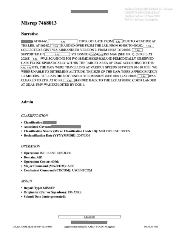 Page 1 of Mission Report, Iraq, 2022