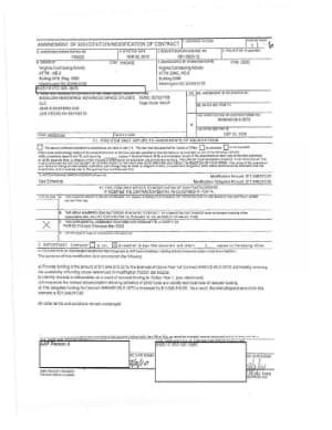Page 2 of AAWSAP Contract Modification P00002, February 2010