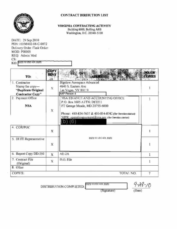 Page 5 of AAWSAP Contract Modification P00005, September 2010
