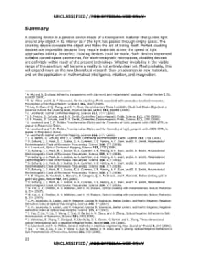Page 28 of AAWSAP DIRD, Invisibility Cloaking Theory and Experiments, March 2010